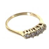 14K Diamond Ring 1.8g TW Sz 5 1/2