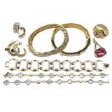Swarovski Crystal Rect Bracelets Earrings +
