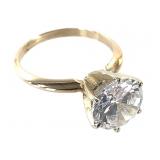 14K Faux Diamond Ring 3.3g TW
