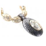 Simon Sebbag Faceted MOP & Sterling Necklace