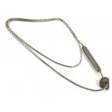 Sterling Artist Signed Necklace 24.2g TW