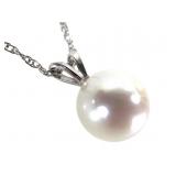 14K WG Pearl Pendant Necklace 1.6g TW