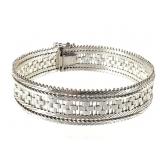 Sterling Bracelet 29.0g TW 7 3/4" L