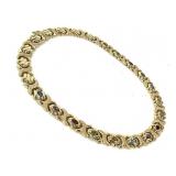 14K SP Stone Necklace 53.7g TW 17" L