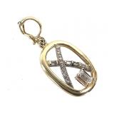 14K Diamond Pendant 3.6g TW