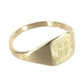 14K Initial "B" Ring 1.4g TW Sz 4