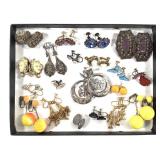 Vtg Clip & Screw Back Earrings