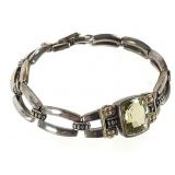 18K Sterling Citrine Bracelet 33.9g TW