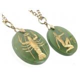 2 Jade Astrological Sign Pendants