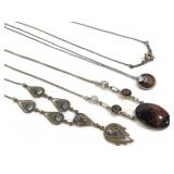 4 Sterling Necklaces 48.9g TW