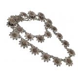 Sterling Filigree Necklace 19.4g TW 16" L