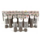 33 Tubes Wheat Back Lincoln Cents; most are full