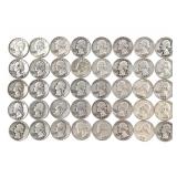 50 Silver Washington Quarters