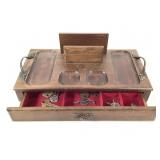 Mens Dresser Box with Drawer. Includes Misc Keys