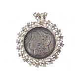 1890 O Morgan Dollar in Bezel