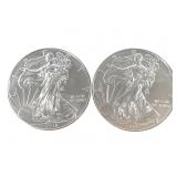 2-2018 & 2019 American Silver Eagle 1oz $1 Coins