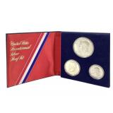 1976 Bicentennial Silver Proof 3 Coin Set