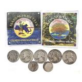 Mixed Lot: 4 Silver Qtrs, 2 silver dimes, two