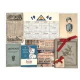 7 Advertising Trade Calendars 1842 - Early 20th C