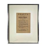 Tracts by Robert Boyle 1671 Fr Printed Title Page