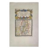 1720 Hand Colored Map From Britania Depicta