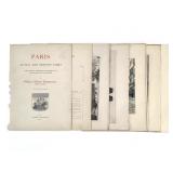1885 Paris In Old and Present Times w 9 Etchings