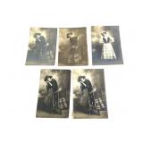 5 RPPC Antique Post Cards