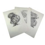 3 Signed & No Lithographic Prints