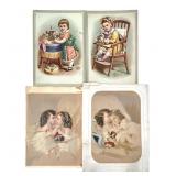 4 Currier & Ives+ Our Pets Fast Asleep & Wide Awak