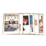 6 Le Sourire Art Deco Illus by Vald