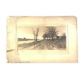 1905 Pastoral Etching Signed A L James Tyroler Pub