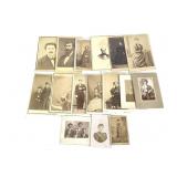 16 Cates De Vista + Portrait Photos 19th C