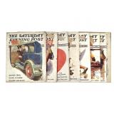 7 Early 20th C Saturday Evening Post & 1 Judge Mag