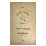 WWII Supply & Evacuation Secret Order UK Base 1945