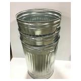 3 New Behren Metal Trash Cans