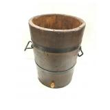 Wood Garden Barrel w/ Handles