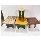 4 Sm. Decorative Stools