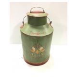 Hand Painted Metal Milk Can