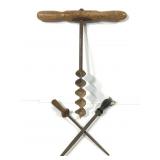 Antique 18' Hand Auger & Knife Sharpeners