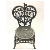 Black Wicker Heart Shaped Chair