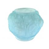 Satin Art Glass Water Lily Rose Bowl