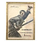 1916 French WWI Poster Faivre 'On Les Aura'