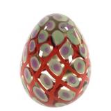 Art Glass Egg Paper Weight Signed MW 