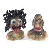 Mark Bulwinkle Ceramic Bust Pair