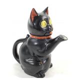 Black Cat Porcelain Teapot Japan 1950-60s