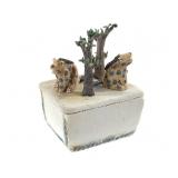 Miniature Artist Box w Hyenas & Trees