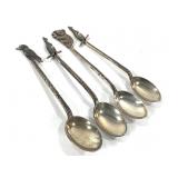 4 Sterling Demitasse Spoons Australia 31gr