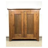 Primitive Pantry Cabinet w Wood Doors