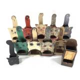 11 Folk Art Cat Matchbox Holders