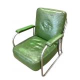 Mid Century Chrome Armchair w Cushions
